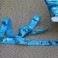 Galon paillettes carrées - bleu turquoise 2 cm